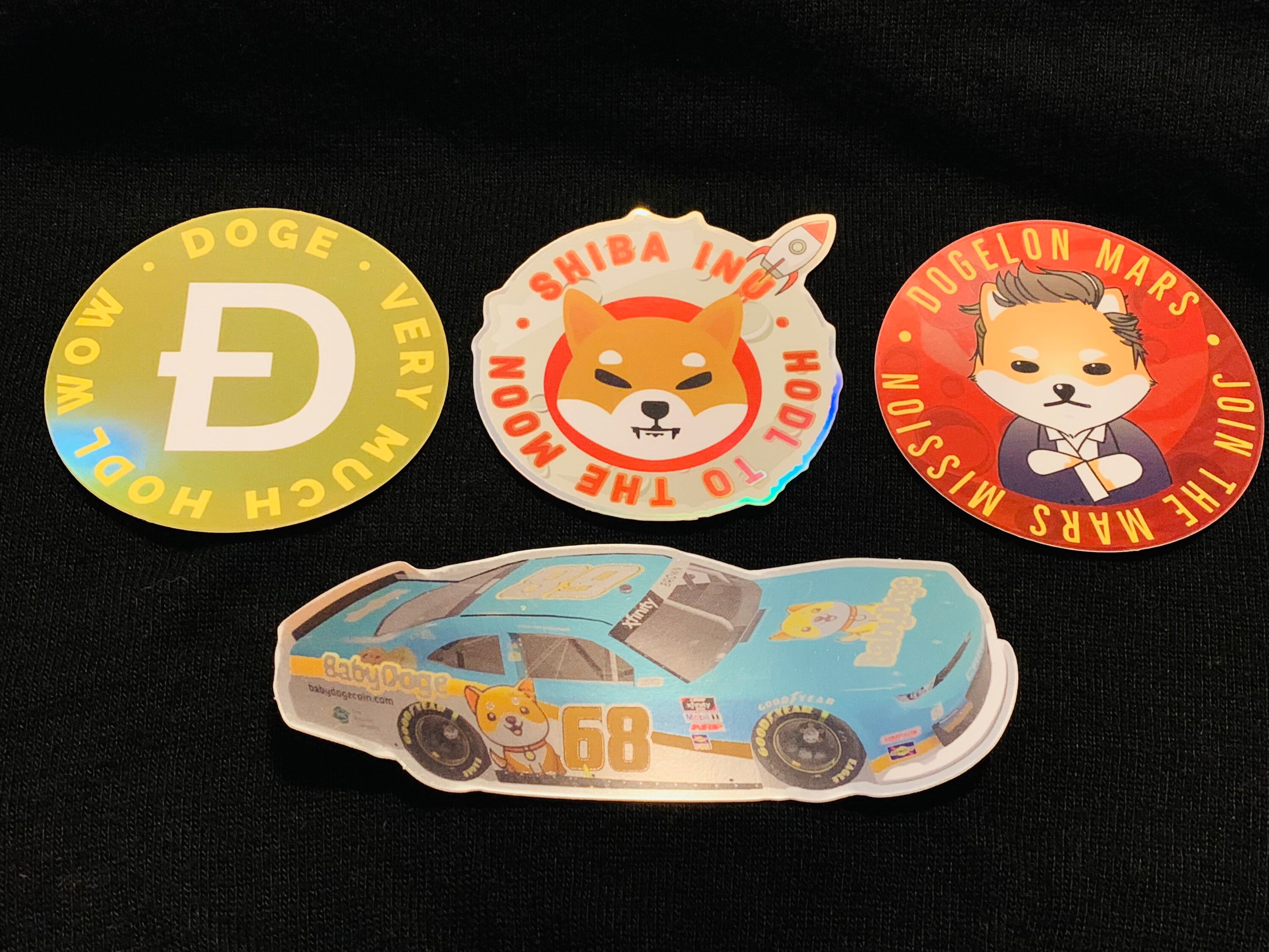 Crypto Stickers - Set of 4 Holographic and Mirror Finish Stickers Dogecoin  Shiba Inu Dogelon Mars Baby Doge - Meme Coin Stickers - Etsy