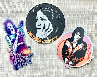 Joan Jett stickers | The Runaways stickers | Punk | 80&#39;s Vintage | Classic Rock