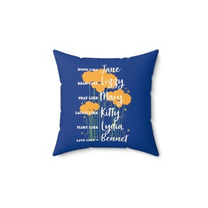 Regalo de orgullo y prejuicio, jane austen presente, funda de almohada cuadrada de poliéster hilado, decoración del hogar para amantes de los libros, romance de la era de la regencia
