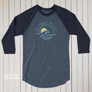 Persuasion tshirt, Jane Austen gift, you pierce my soul, beach lovers tee, 3/4 sleeve raglan shirt, birthday gift for sister