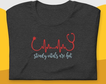 Registered nurse t-shirt, vitals tee shirt design, gift for RN, medical student graduation gift, plus size, latina owned business