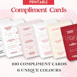 Biglietti di complimenti di San Valentino, parole di gentilezza stampabili, note di incoraggiamento, biglietti di apprezzamento motivazionali per coppie, parole di gratitudine, biglietti d'amore