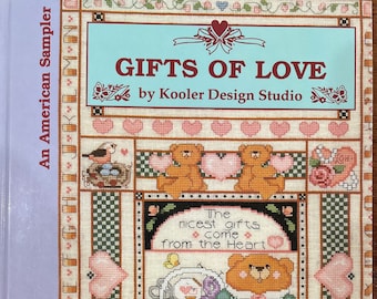Libro de patrones de punto de cruz contado Gifts of Love de Kooler Design Studio