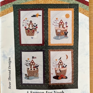 A Season For Noah Quilt Pattern Book by Dianna Akers