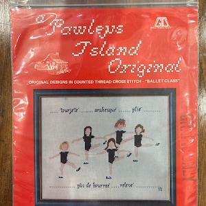 Ballet Class Cross Stitch Pattern by Pawleys Island Original Counted Cross Stitch Embroidery