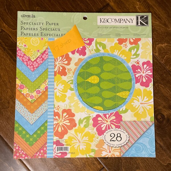 K and Company Scrapbook Paper Etsy