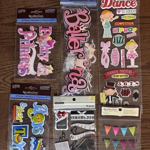 Recollections Scrapbook Stickers, Die Cuts, Rub On, Dimensional Stickers