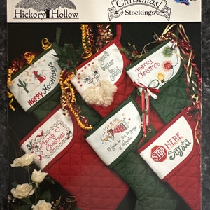 Hickory Hollow Cross Stitch Hurry Up Stockings Cross Stitch Pattern
