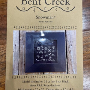 Snowman Cross Stitch Pattern by Bent Creek Company