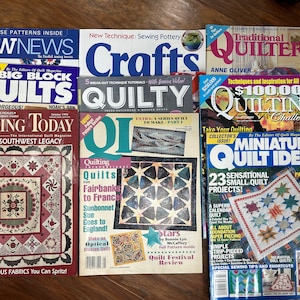 Vintage Quilt Magazines and  Sewing Magazines