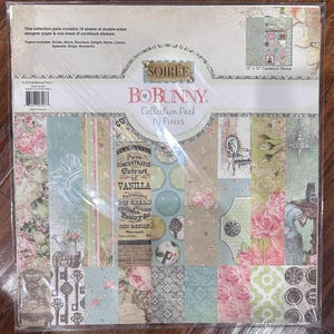 BoBunny SOIREE Collection Pack Paper Pack Collection Stickers Spring Party Birthday Scrapbook paper card making Paper Crafts