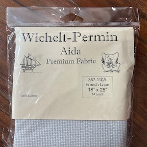 Wichelt-Permin Aida Cross Stitch Fabric 14 count, Aida Fabric 18x25