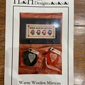 Holly House Designs Warm Woolen Mittens Winter Cross Stitch pattern