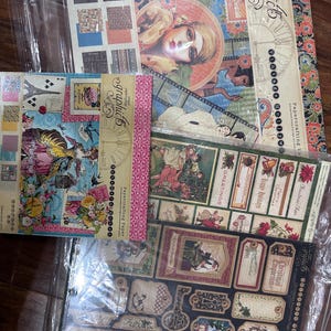 Graphic 45  Collections Mother Goose Deluxe Collectors - Ephemera Queen Scrapbook Paper Pad - Christmas Emporium - Vintage Hollywood