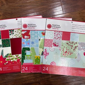 Martha Stewart Designer Paper Pads Christmas, Valentine