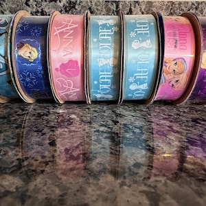 Disney Satin Ribbon Hairbow Ribbon - 9 Feet Disney Frozen - Ribbon, 7/8” Wide Ribbon Olaf, Anna, Elsa