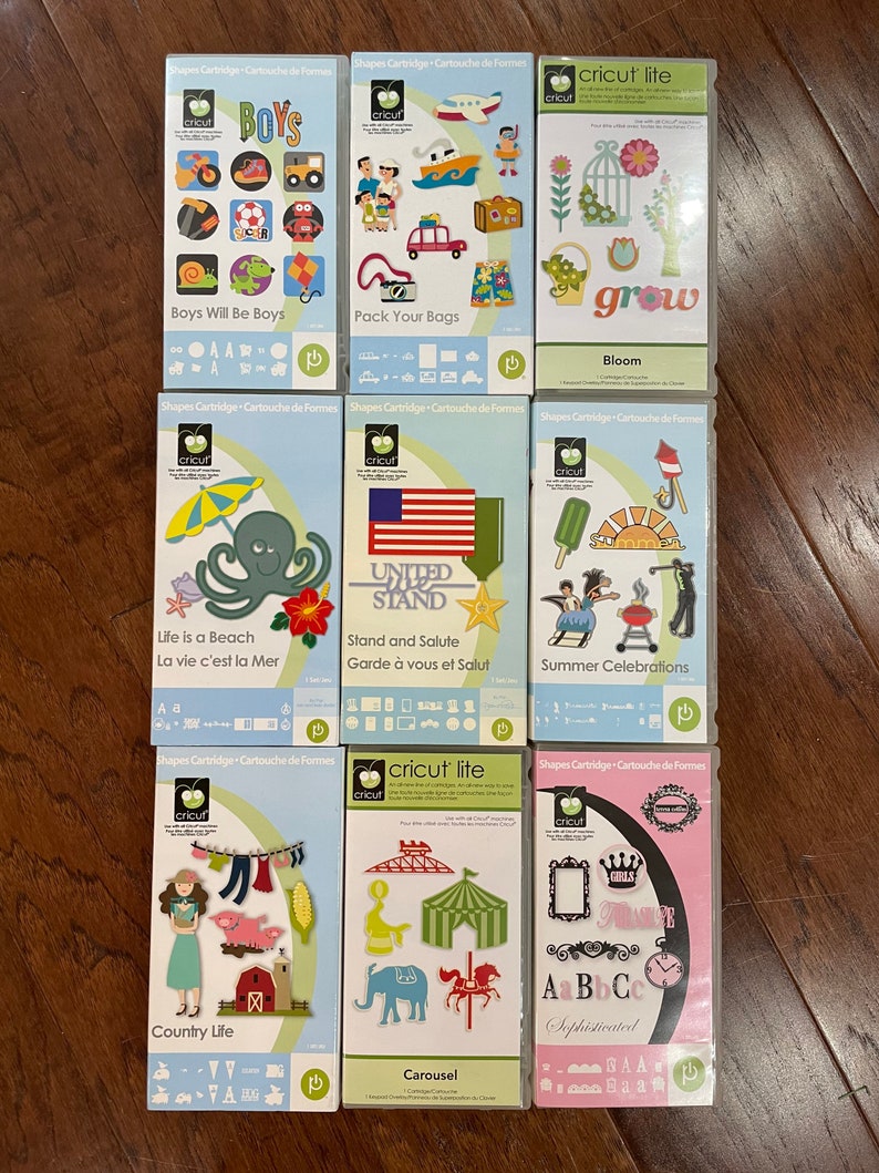 Cricut Rare Retired Linked Cartridges, Christmas, Fonts,seasons, Cards