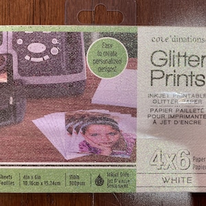 Core’dinations Printable Glitter Prints White 4x6