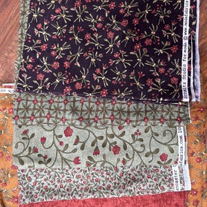 Lancaster County Collection by Kathy Schmitz Quilting Fabric Moda Quilt Fabric Red Green Tan Black