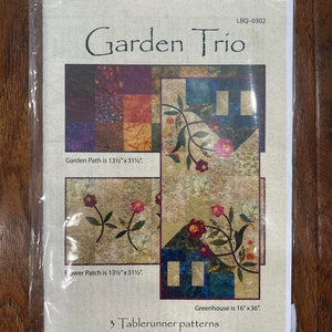 Garden Trio Tablerunner Quilt Patterns