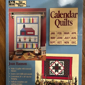 Calendar Quilts Quilt Patterns for the Year 12 Quilt Patterns Tiny Small Easy Quilt Patterns Mini Quilt Pattern Holiday Quilt Pattern