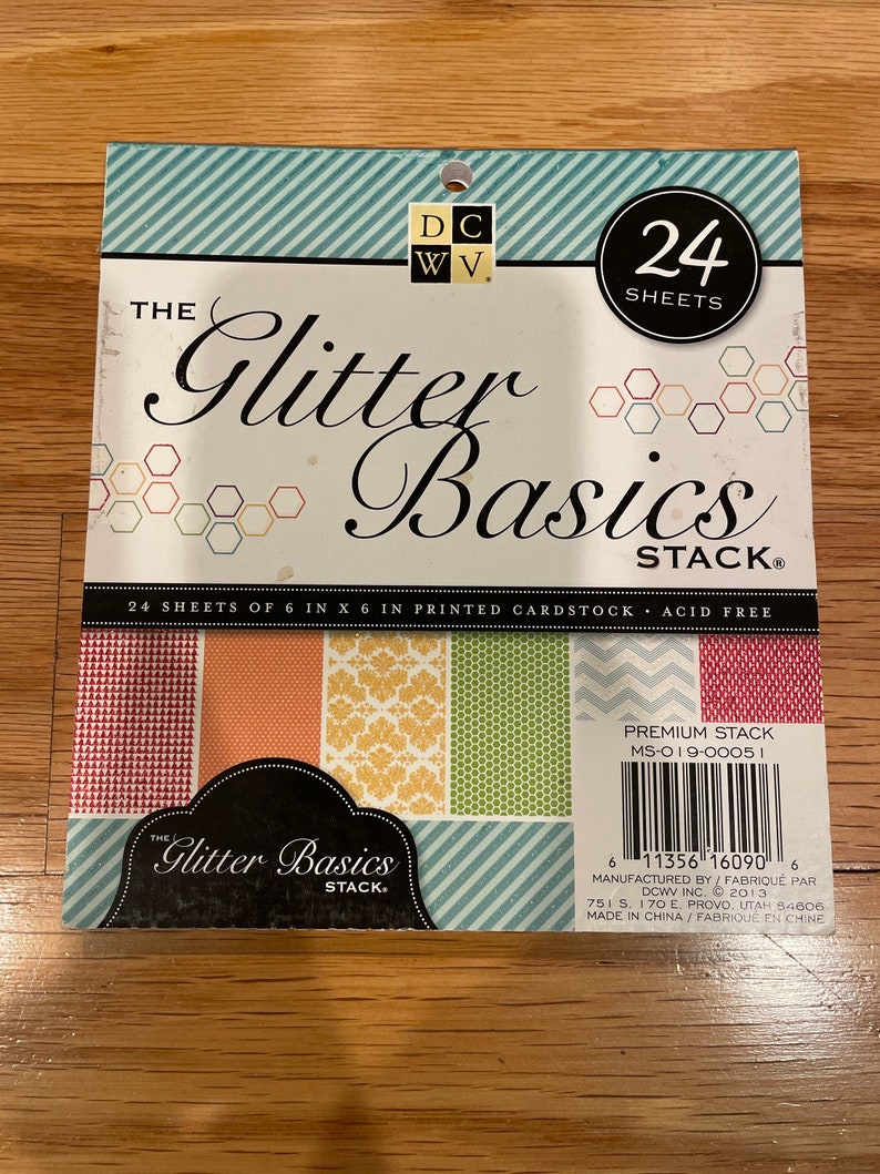 DCWV the Glitter Basics Cardstock Paper Pad Stack Etsy
