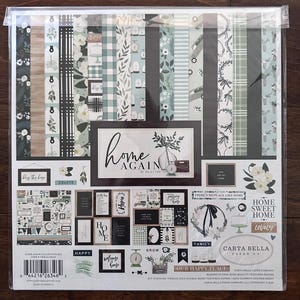 Carta Bella Paper Company Home Again Collection Pack Papel para Scrapbook Adesivos Papel Artesanal Fabricação de Cartões