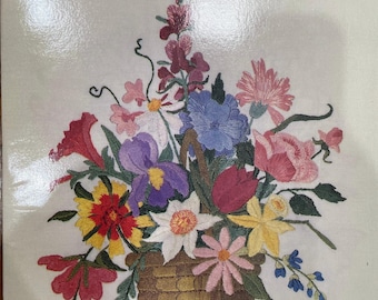 Opstrijkpatronen voor tuinbloemen voor borduren en quilten