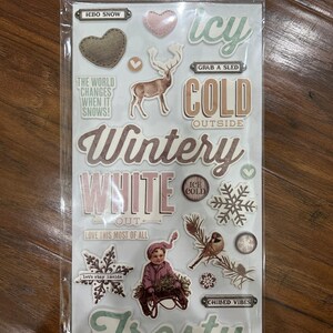 Simple Stories Simple Vintage Winter Woods Foam Stickers