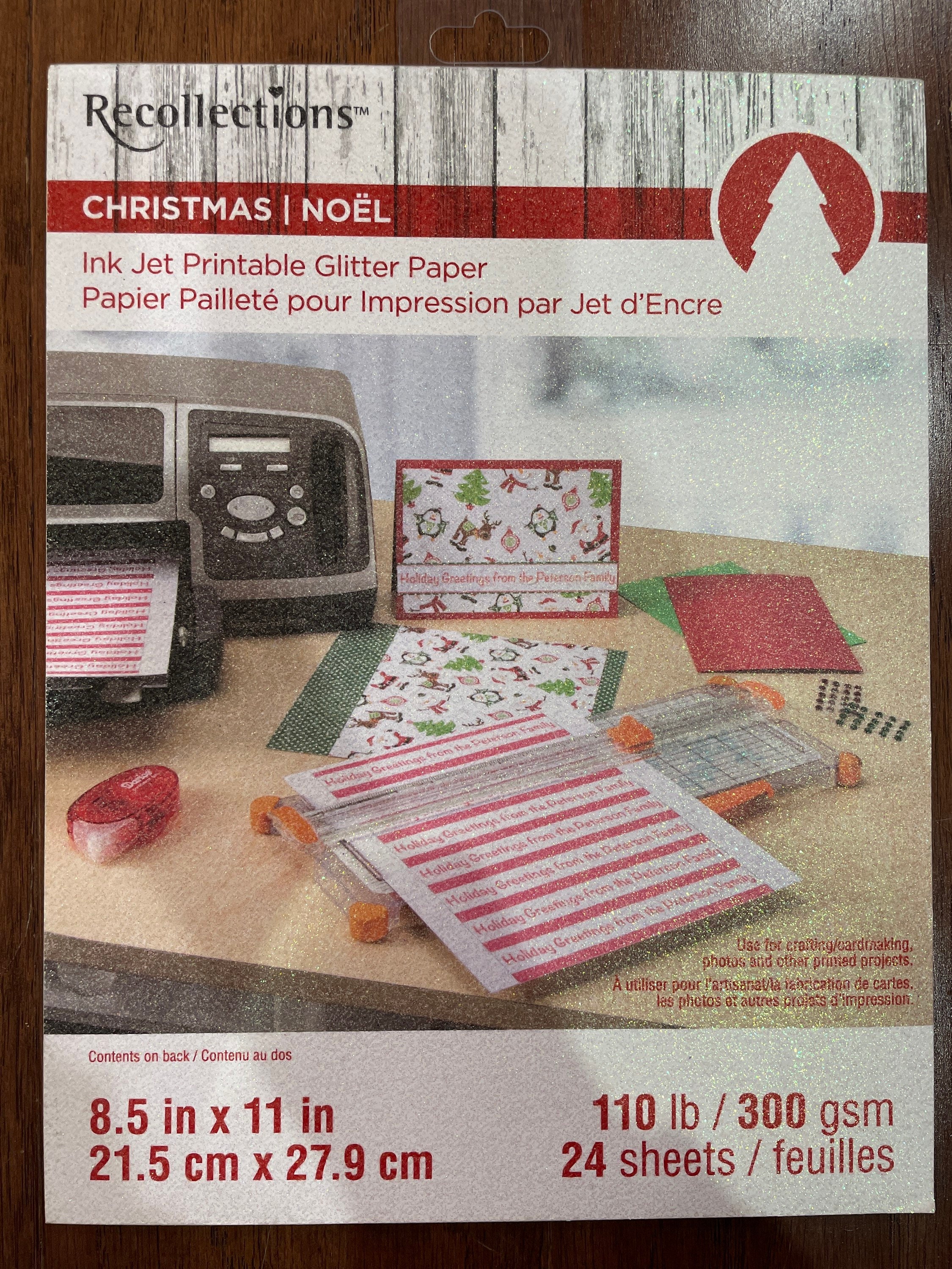 Recollections 8.5x11 Inkjet Printable Glitter Paper - Etsy