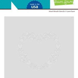 Heart Wreath Stencils By Lawn Fawn
