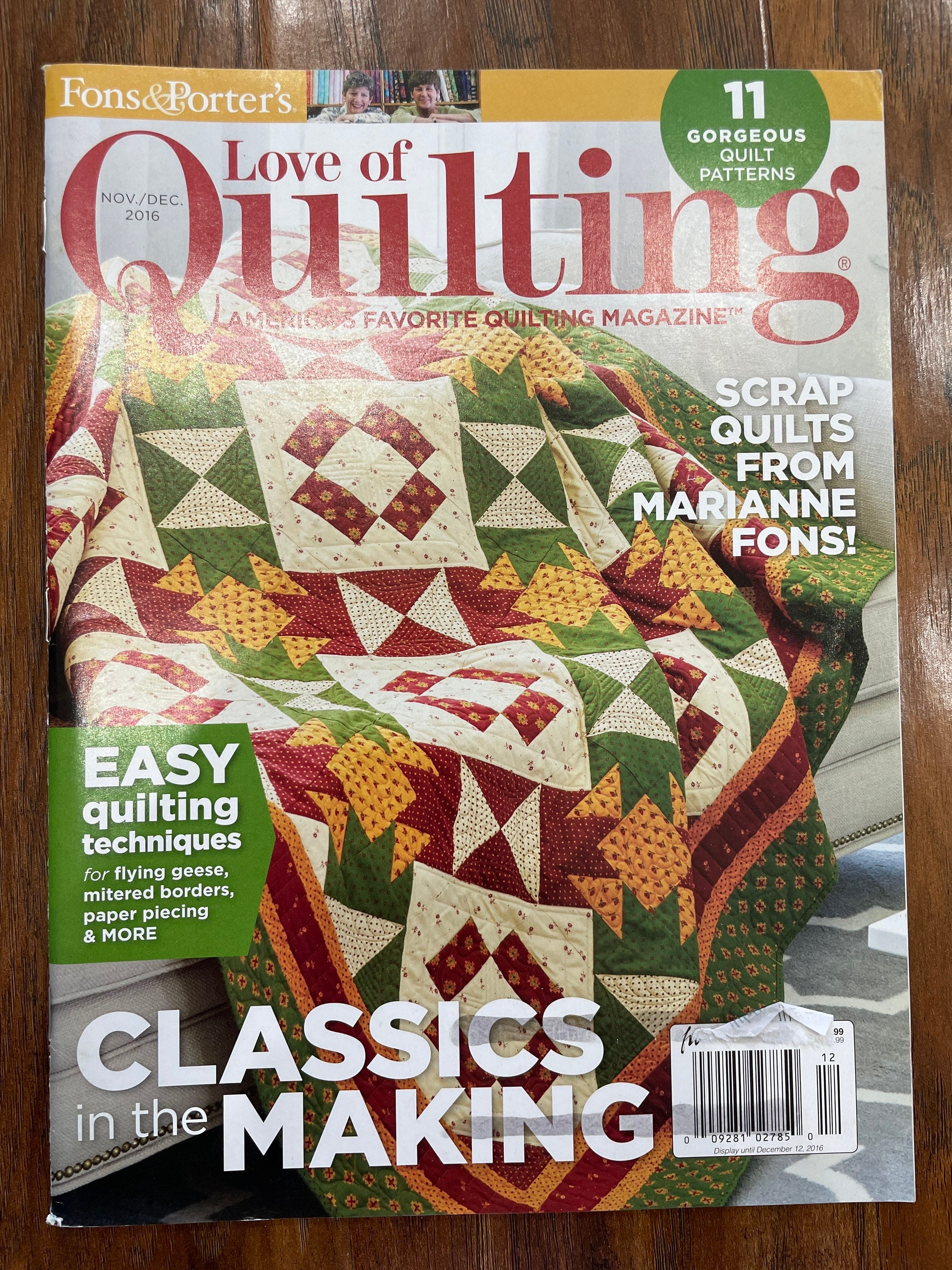 Fons and Porter's Love of Quilting Magazine - Etsy