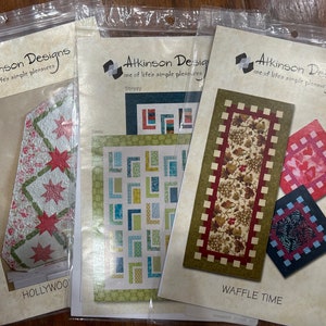 Atkinson Designs Quilt Patterns Tablerunner Pattern Handmade quilt patterns