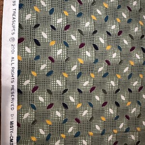 Green Geometric Quilt Fabric Timeless Treasures Fabrics Inc.  Pattern Misty CM3774