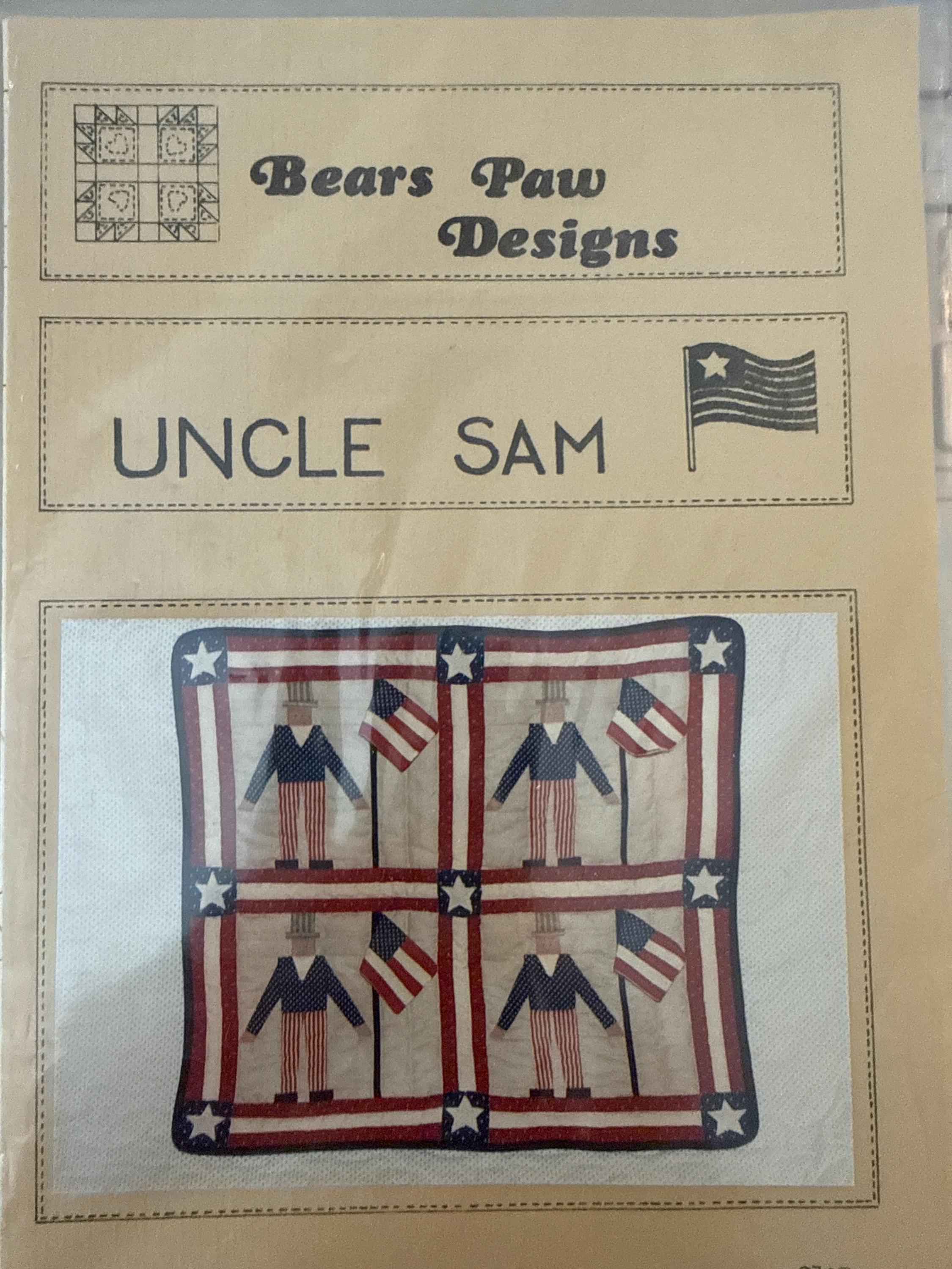 Uncle Sam Quilt Pattern Uncle Sam or Noah's Ark Quilt Pattern, Bears Paw Designs - Etsy