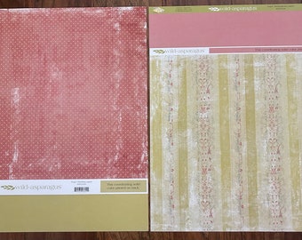 My Mind’s Eye Wild Asparagus Scrapbook Paper - Hope - Noel - Me & My Sister - Believe - Sweet