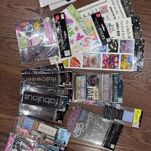 Me & My Big Ideas Scrapbooking, Soft Spoken, Rhinestones, Stickers, Embellishments, Small Talk