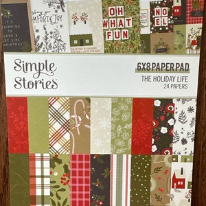 Simple Stories 6 x 8 Paper Pad Holiday Life and Snow Pine Lodge