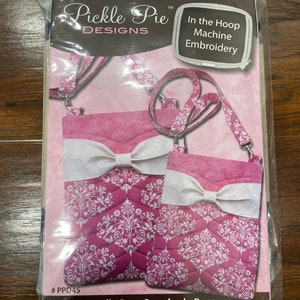 Pickle Pie Designs Bella Bow Bolsos cruzados Patrón y tela