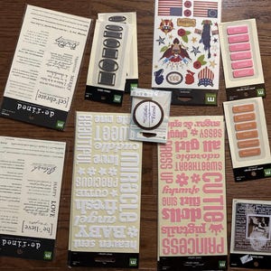 Making Memories Scrapbook Embellishments, Stickers, Metal