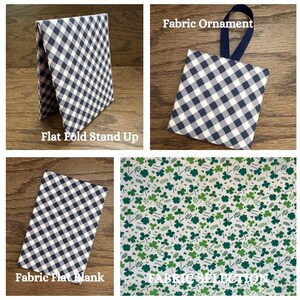 Fabric Ornament Blank, Fabric Flat Fold Stand Up Easel, Fabric Flat Blank, Cross Stitch Finishing Piece, Cross Stitch Finishing St Patrick