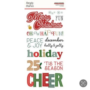 Simple Stories - Hearth and Holiday Collection - Foam Stickers