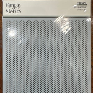 Simple Stories Herringbone Stencil