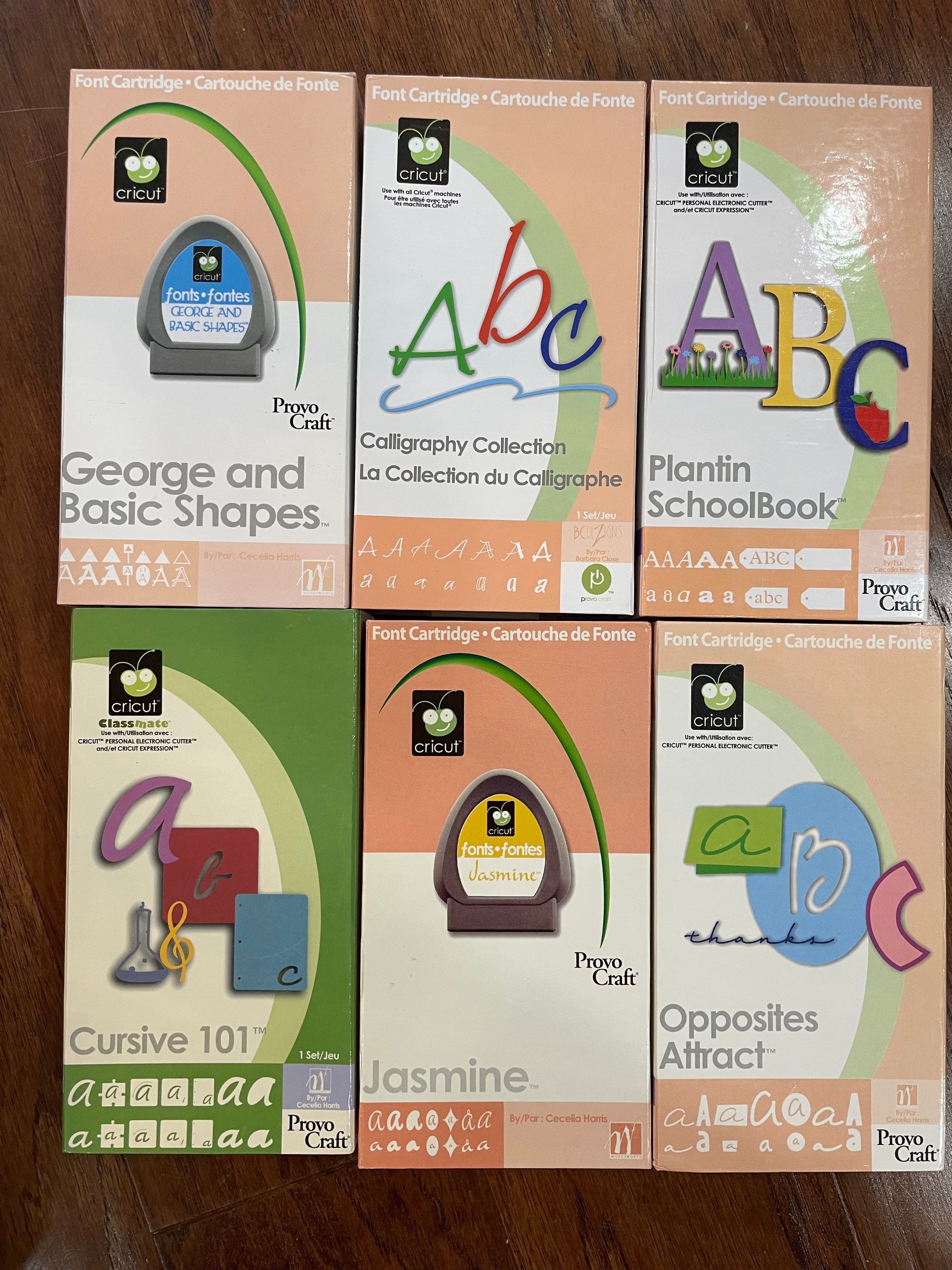 Cricut Rare Retired Linked Cartridges, Christmas, Fonts