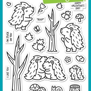 Porcupine For You Porcu-pine for You Stamp Set by Lawn Fawn Clear Photopolymer Stamps Sceapbooking Paper Crafting Card Making