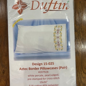 Duftin Border Pillowcases kit Embroidery Pillowcase Pattern
