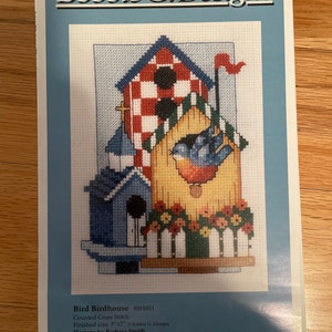 Birdhouse Cross Stitch Design by Bobbie G. Designs Bird Embroidery Pattern