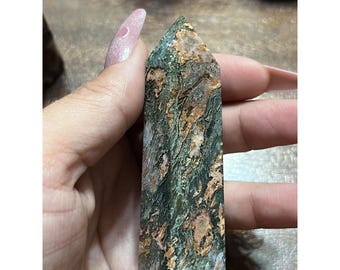 Orange Moss Agate 3 Inch Crystal Tower