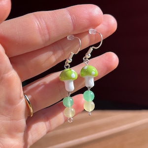 Cute Mushroom Earrings - Perfect Gift for Nature Lovers - Handcrafted Mushroom Stud Earrings - Unique