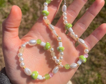Beaded Mushroom Necklace | Red Mushroom | Summer Trends | Czech Seed Bead Choker | Hippie Necklace | Mushroom Pearl Necklace | Indie |